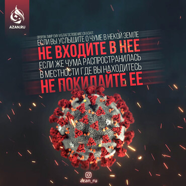 Если вы услышите о чуме в некой земле, не входите в неё; если же чума распространилась в местности, где вы находитесь, не покидайте её.